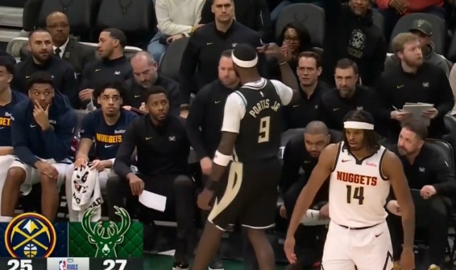 百步穿杨！波蒂斯三分命中 帮助雄鹿反超比分打停掘金